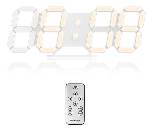Wyscl 3d Led Reloj De Pared Big Digital Clock 9.7 Pulgadas L 0