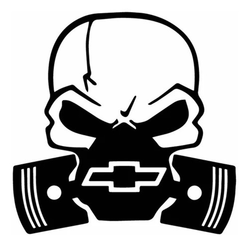 Adhesivo Chevrolet Filtros Calavera  Tuning Racing Envynilos 0