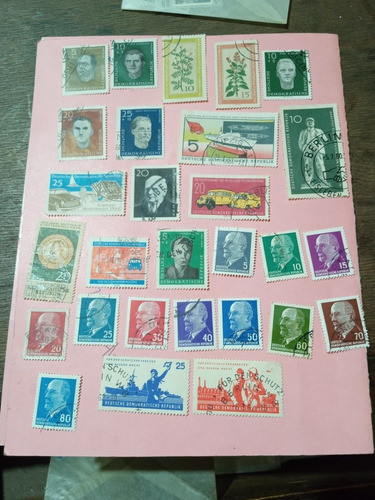 Alemania Oriental 82 Estampillas Usadas Desde 1953 Al 1984 1
