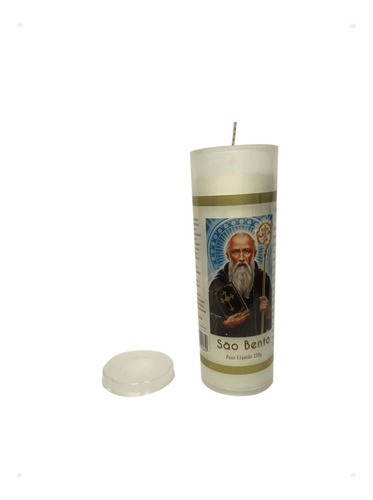 5 Velas Votivas De 7 Dias Santo São Bento 220g 0