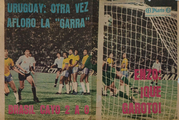 Tapa Y Contratapa Gol De Enzo Francescoli A Brasil 1983 0