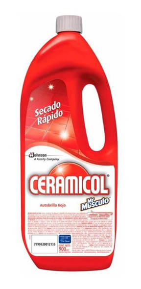 Pack X 12 Unid Autobrillo  Rojo 800 Ml Ceramicol Ceras P/pi 0