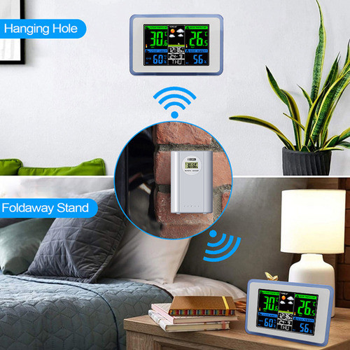 Relógio, Display Digital, Estação De Cores Meteorológicas De 1