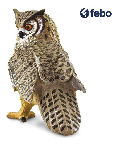Búho Real Ave Safari Figura Colección Animal Realista Febo 1