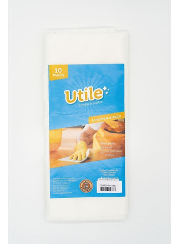 Pano De Limpeza Limpa/lustra Bco 27x37 C/10uni 1