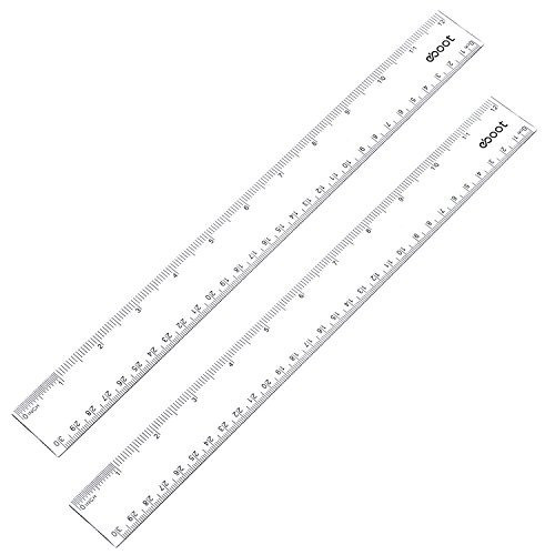 Eboot 12 Pulgadas Regla De Plástico Straight Ruler Herramien 0