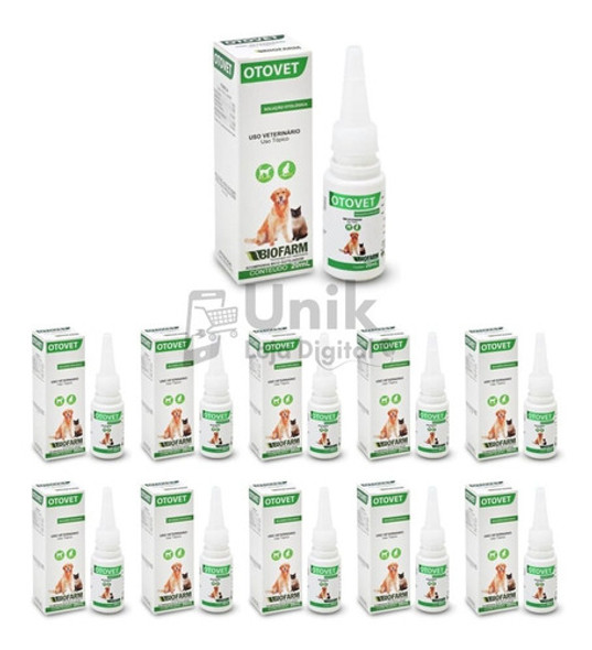 Kit Otovet 20ml Solução Otológica Biofarm Cães Gato Original 1