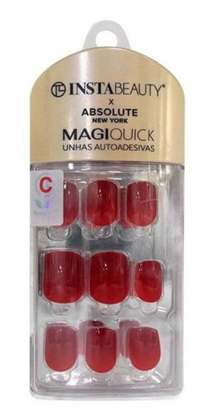 Absolute New York Magiquick Unhas Post Wine Red 24 Unidades 0 Absolute New York Magiquick Unhas Post Wine Red 24 Unidades 0