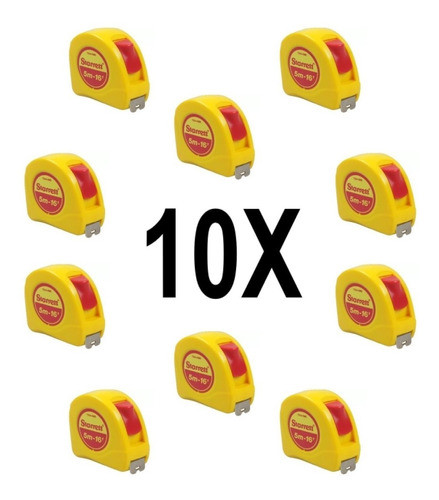 Trena 5m Starrett Kit 10 Peças Mm/polegadas Profissional 1
