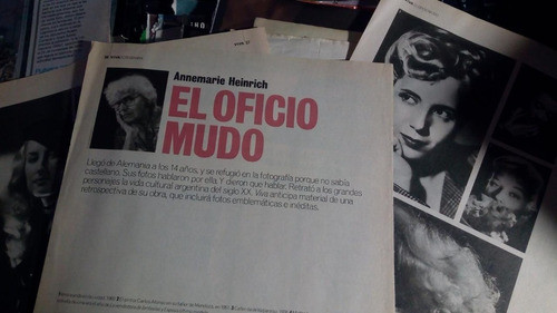 Clipping Annemarie Heinrich Eva Peron Tita Merello 0