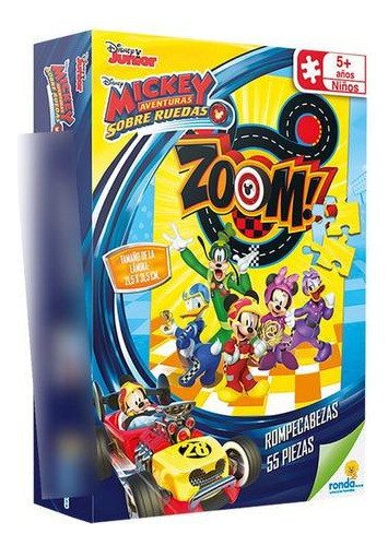 Puzzle Ronda  Disney Mickey Aventuras Sobre Ruedas 55 Pcs 1