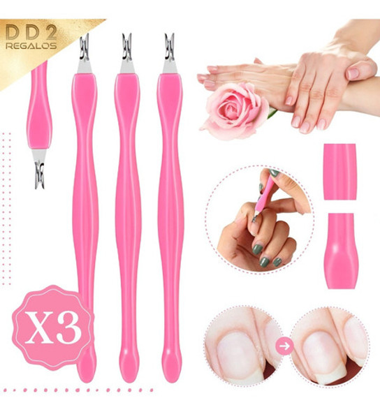3 Cortadores Y Repujador Corta Cutículas Uñas Esculpidas 1