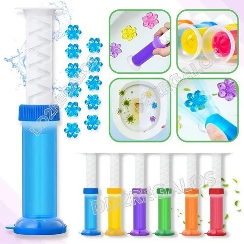 X2 Jeringa De Gel Baño Inodoro Desodorante Limpiador 1