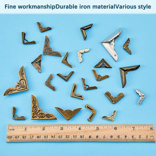 Protector De Esquina Para Tapa Libro De Metal Vintage 192u 1