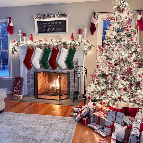 Navidad Decoración Medias Para Guardar Regalos Navideños X6 1 Navidad Decoración Medias Para Guardar Regalos Navideños X6 1
