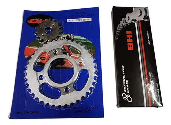 Kit Piñon Corona + Cadena / Motomel Cg 150 S2 Rx 150 Am 0