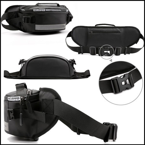 Pochete Masculina Porta Treco Bolsa Cintura  -.- Bc51 Black 1