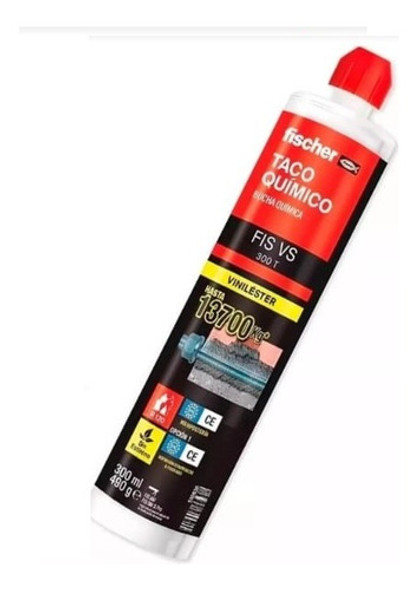Taco Cartucho Químico Fischer Anclaje Fijacion Fis Vis 300 T 0
