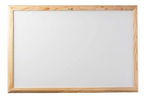 Lousa Quadro Branco 40 X 30 Cm Mold. Madeira Souza + Brindes 1