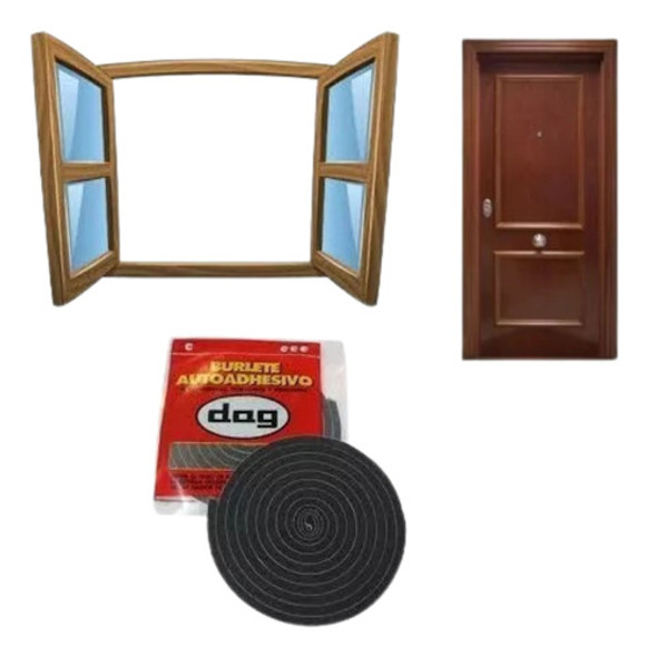 Burlete Autoadhesivo De Polifon Para Puertas Y Ventanas 0