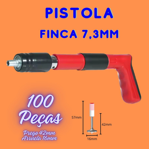 Pistola Finca Fixação Direta + 100 Pinos 1