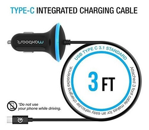 Cargador De Coche Tipo C, Maxboost 36w Puerto De Carga Rápid 1