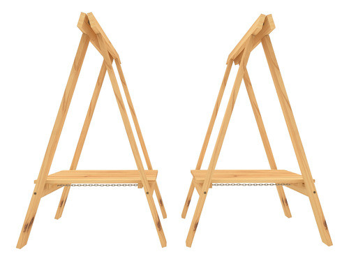 2 Cavaletes De Madeira C/ Estrado Para Mesa E Jardins 1