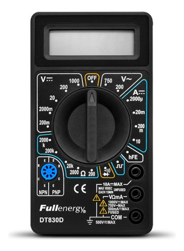 Multimetro Digital Dt830d Fullenergy (con Buzzer) 0