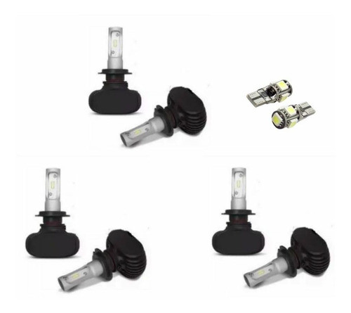 Kit Super Led Veloster 12 13 Farol Baixo Alto Milha H7 H7 H2 0