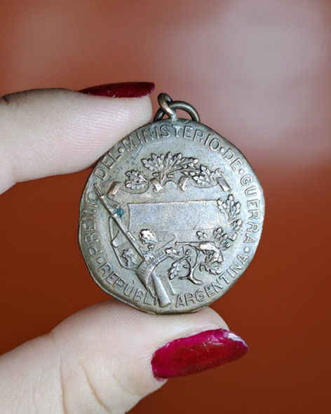 Antigua Medalla Premio Ministerio De Guerra 1