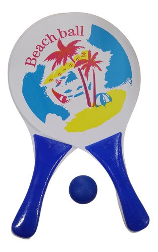 Paletas De Tenis De Playa De Madera Coordinación Motricidad 0