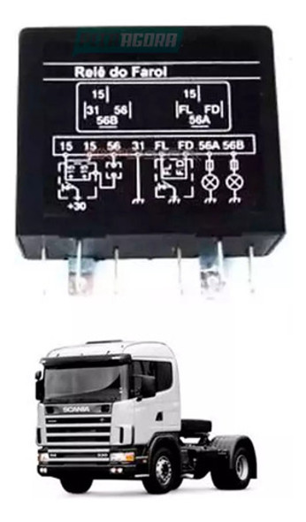 Rele Comutador Farol Alto Baixo Para Scania P94 P114 P124 0