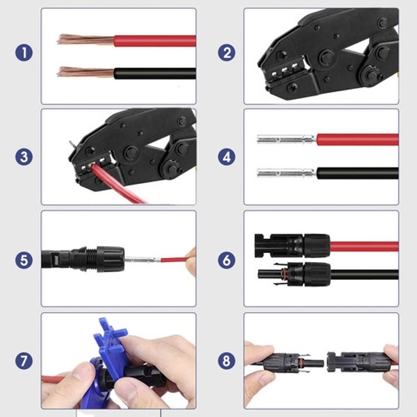 Alicate Terminador Com 10 Pares Conector Mc4 Painel Solar 1