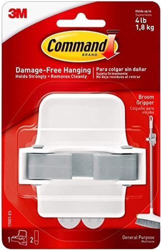Soporte Escobero 3m Colgar Escobas No Daña Adhesivo Pack X 3 1