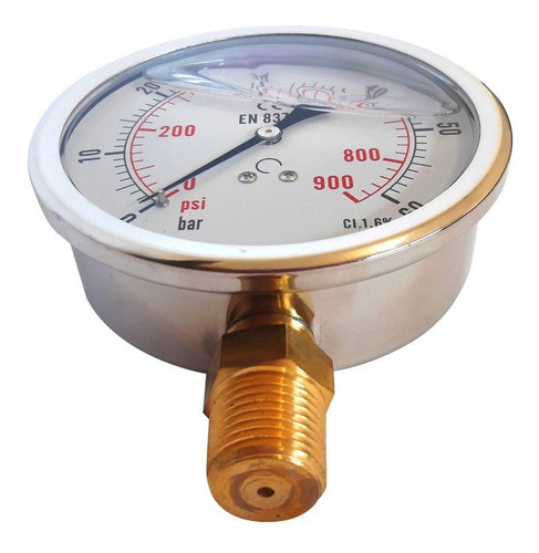 Manómetro Ø 100 Mm, Escala 0-250 Bar Rosca 1/2  Npt Inferior 1