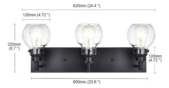 ~? Wullux Lámparas De Tocador Modernas Para Baño Apliques De 1