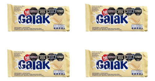 Chocolate Blanco Galak Nestle 80 G. X 4 U. - Tienda Kako 0