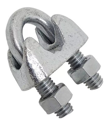 Grampa Prensa Cable Acero Galvanizado 3mm X10u 1