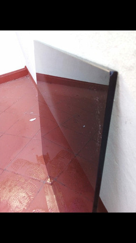 Vidrio Gris Humo Biselado 0.60 X 0.60 Cm. X 1 Espesor. 1