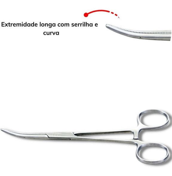 Pinça Rochester-pean Curva Weldon 14cm 1