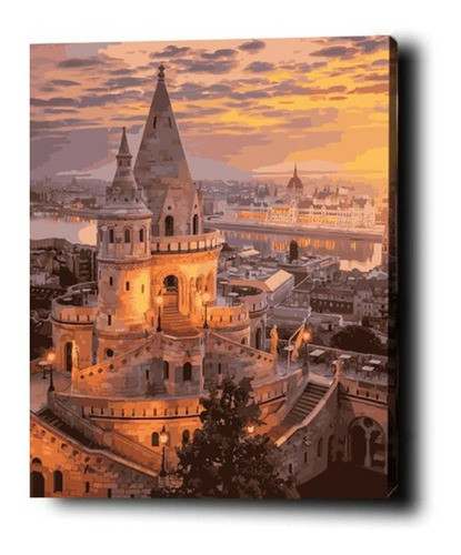 Kit Set De Pintura Por Números Para Pintar Adultos Budapest 1