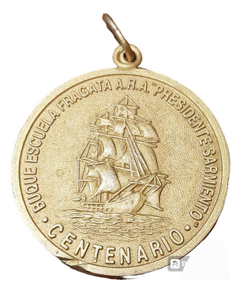 Medalla Naval Centenario Fragata Sarmiento 1897 Botadura 0
