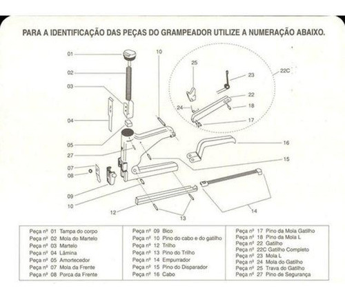 Peça N. 12  Trilho Do Grampeador Rocama 51a 1