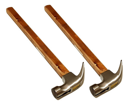 2 Martelos Tipo Bellota 30mm Cabo Madeirite Imã Porta Prego 0