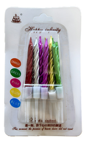 Velas Torneadas Metalizadas 5,5cm X 10 0