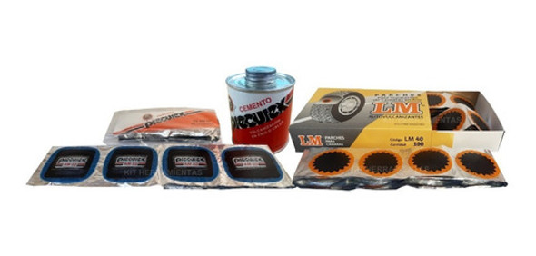 Combo Cemento + 110 Parches Para Camara Y Cubierta Gomeria 0