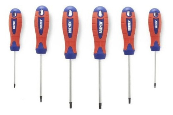 Set Destornilladores Bremen Torx 6pz T6 A T30 Cod. 4558 1