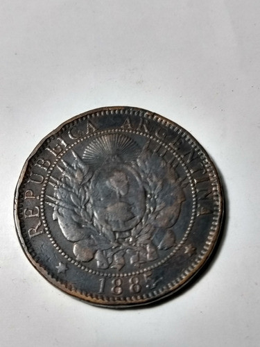 Moneda Argentina De Cobre 2 Centavos 1885 0