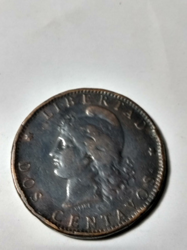 Moneda Argentina De Cobre 2 Centavos 1885 1