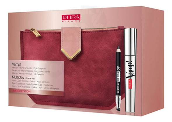 Set De Maquillaje Pupa Vamp + Delineador Multiplay  +sobre 0